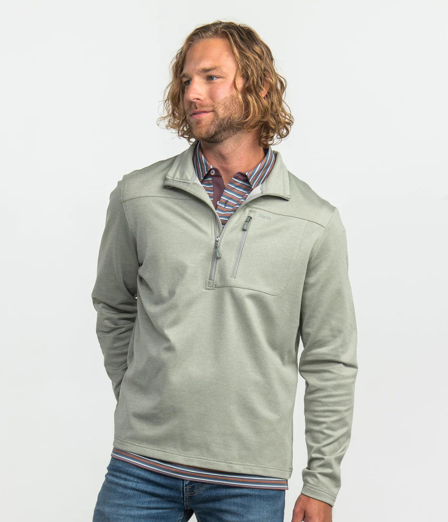 Southern Shirt Co. Uptown Performance Fleece Pullover- Sage