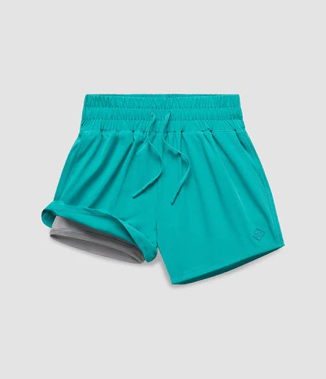 SSCO Womens Lined Hybrid Shorts - Emerald City