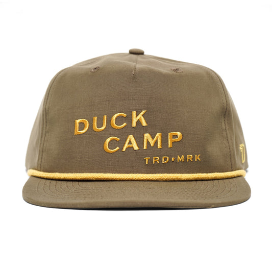 Duck Camp Trademark Hat- Military Green