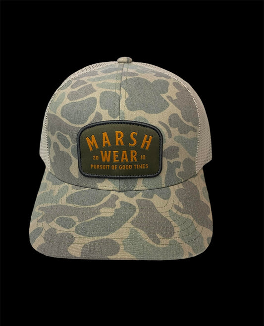 Marsh wear Alton Camo Trucker Hat - Green Mallard Camo