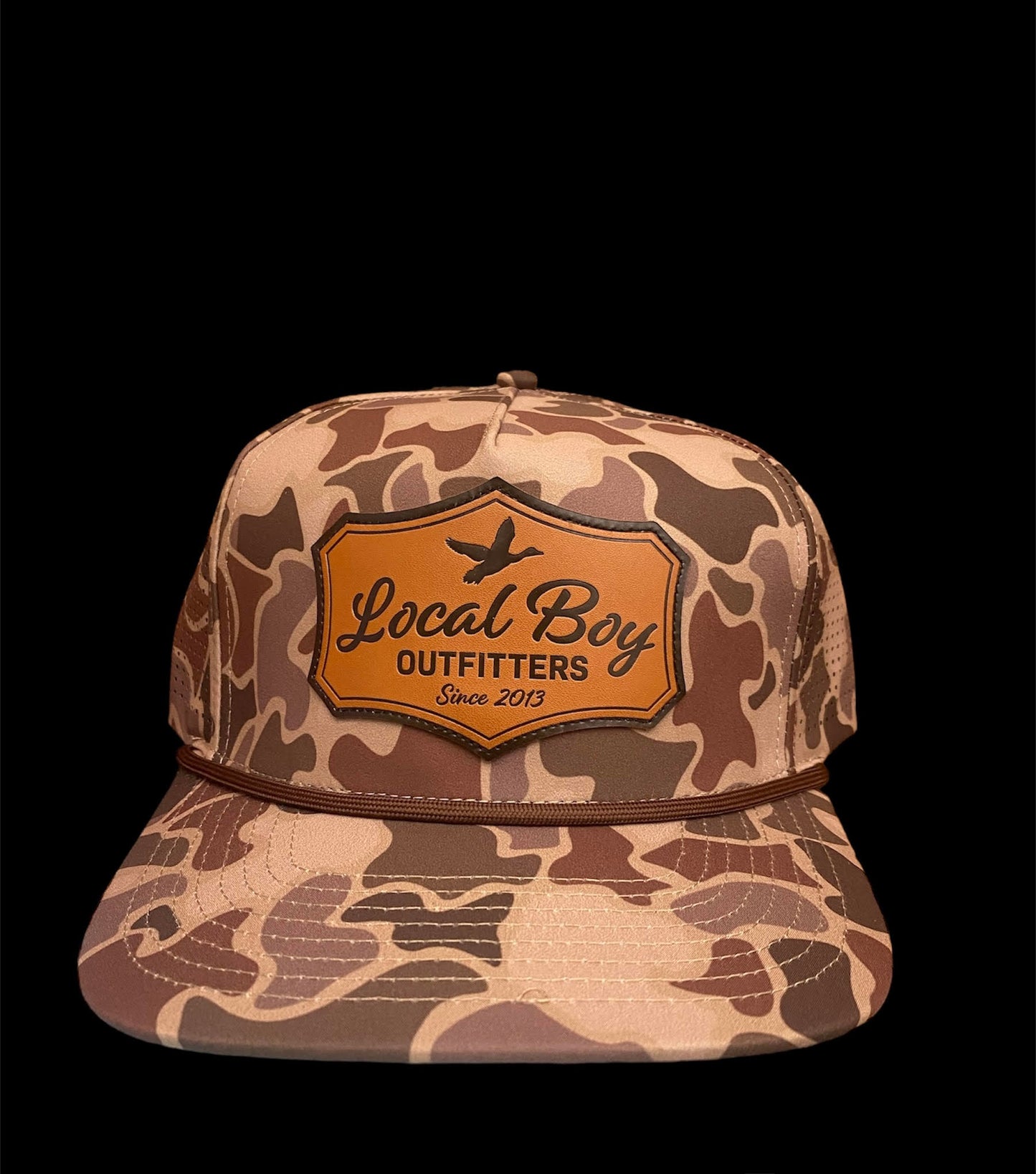 Local Boy Duck Buckle Perf Rope Hat - Brown/Localflage