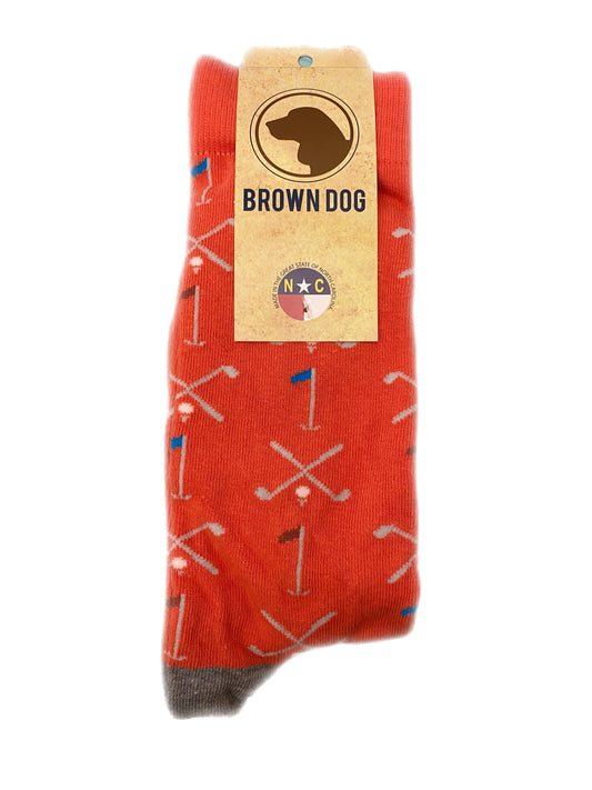 Brown Dog Socks Golf Clubs - Dubarry