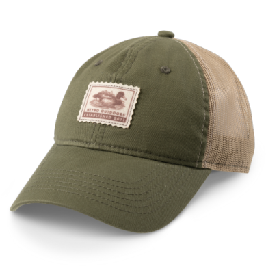 Heybo Felt Stamp Patch Unstructured Hat - Olive