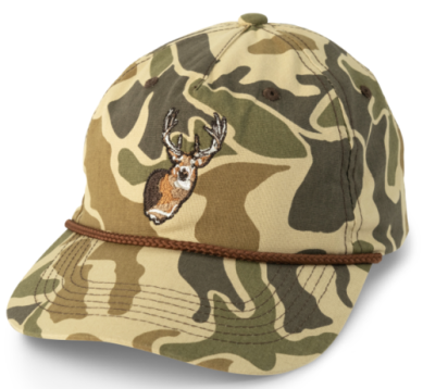 Heybo Whitetail 5 Panel Rope Hat - Traditions Camo Brown