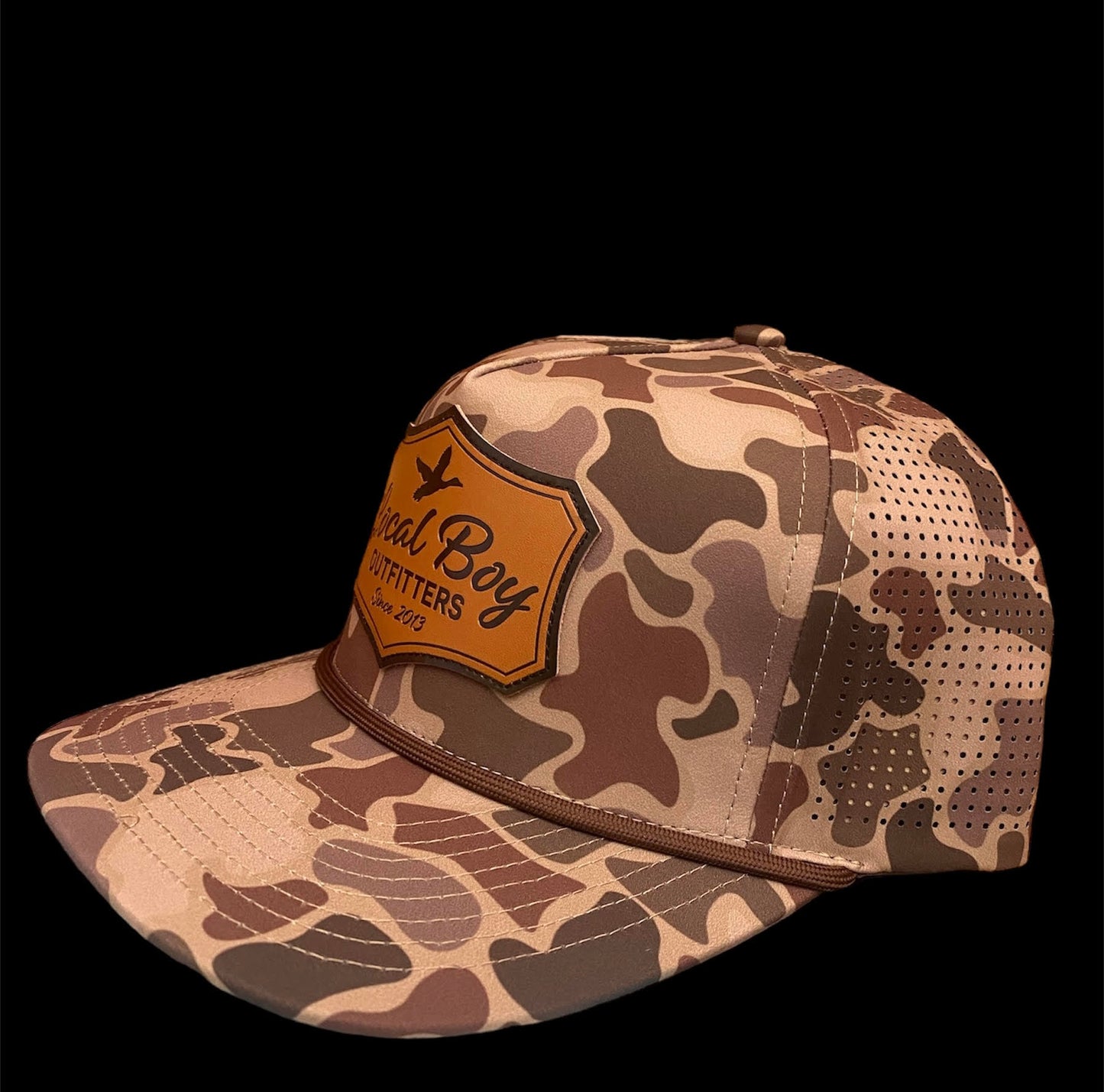 Local Boy Duck Buckle Perf Rope Hat - Brown/Localflage