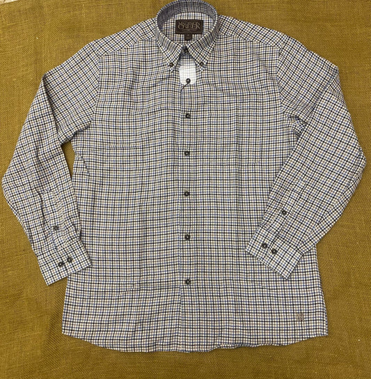 Madison Creek Outfitters Branch Shirt -Beige & Blue check