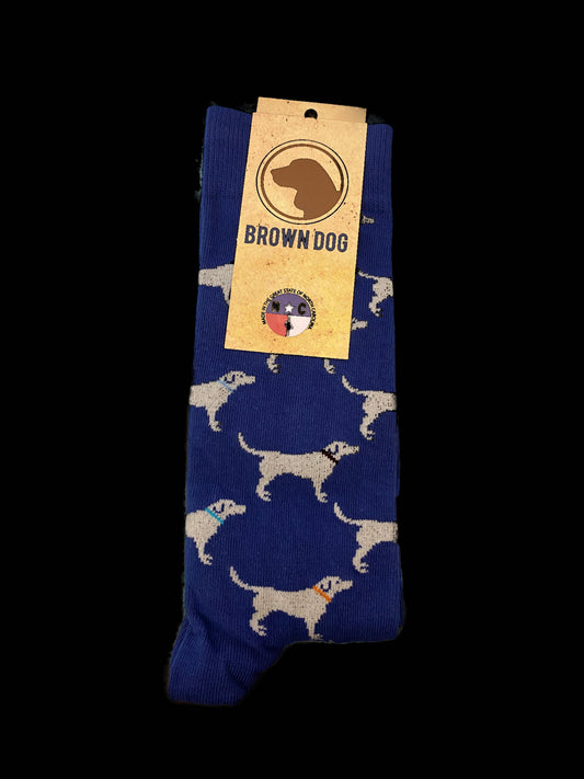Brown Dog Socks Lab - Insignia Blue