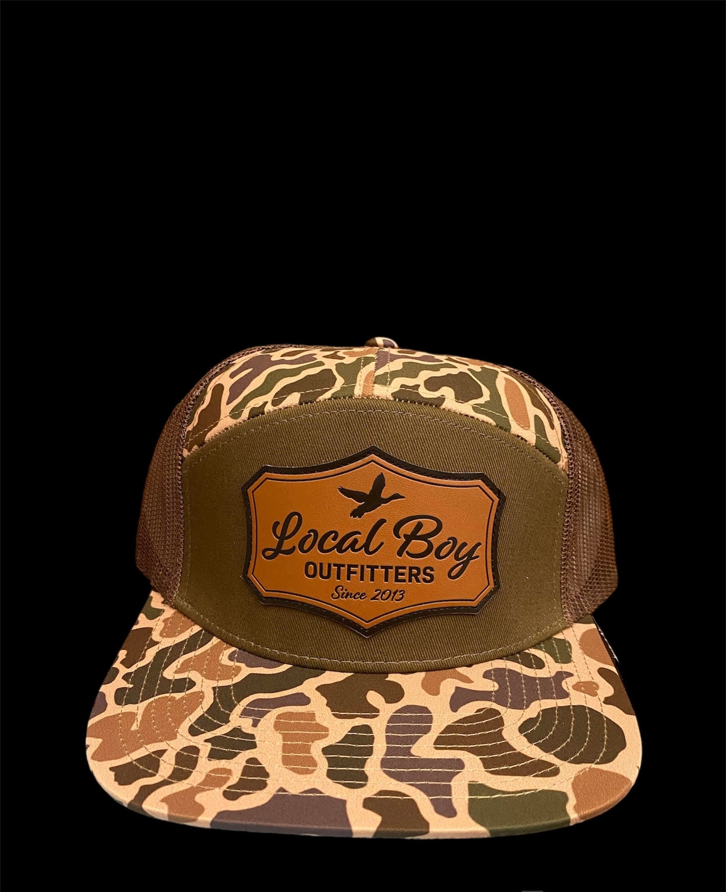 Local Boy Duck Buckle 7 Panel Hat - Old School Camo