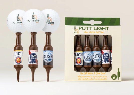 Putt Light Beer Bottle Golf Tees -  Variety