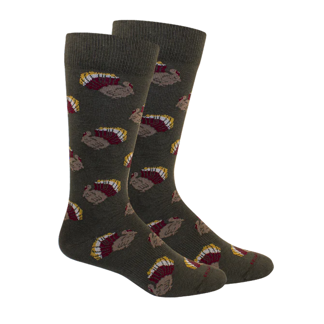 Brown Dog Turkey Shoot Sage Socks