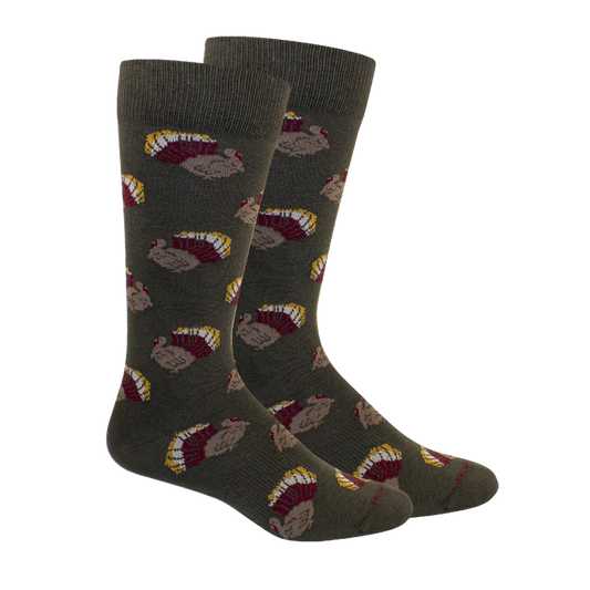 Brown Dog Turkey Shoot Sage Socks