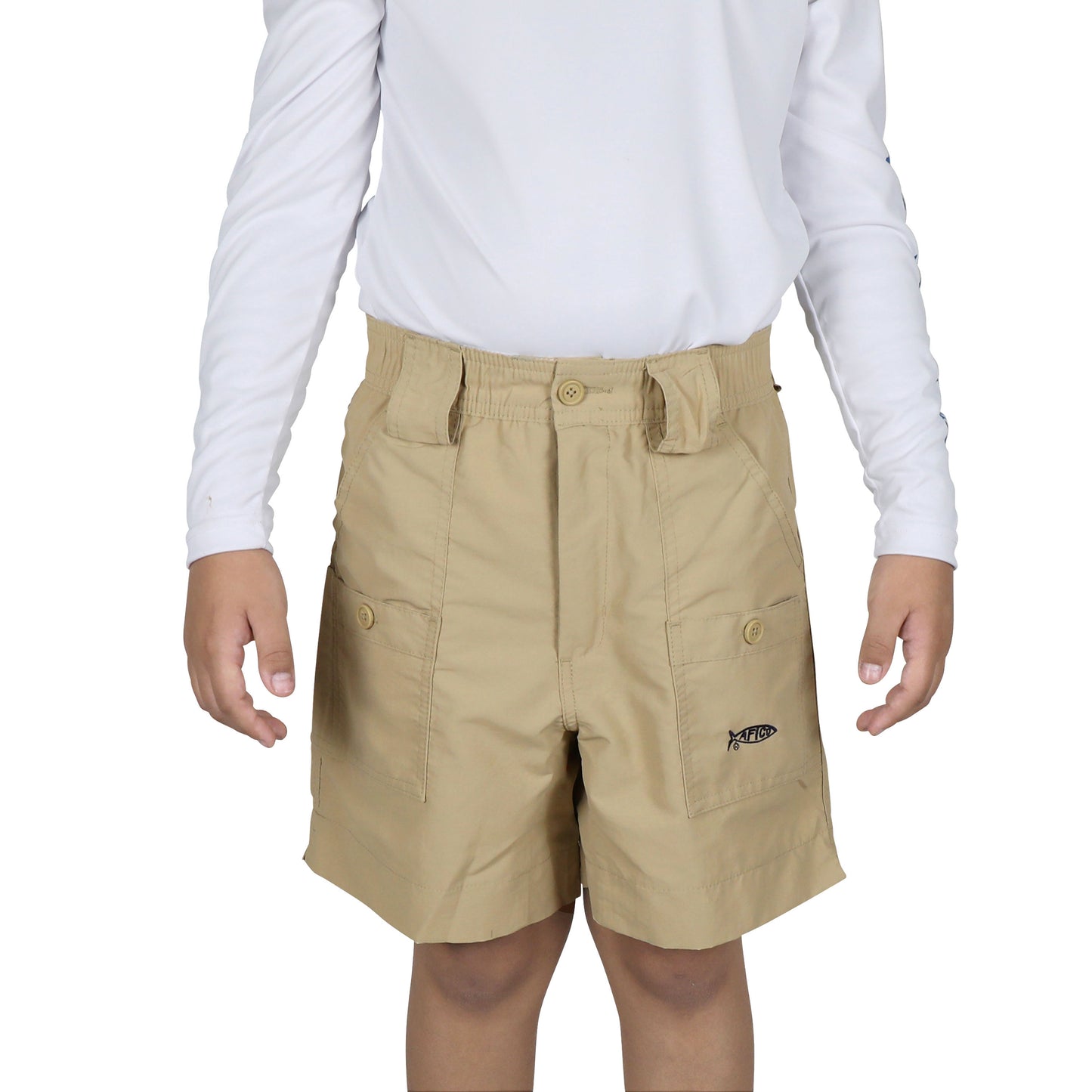 Aftco Youth Original Fishing Shorts Khaki