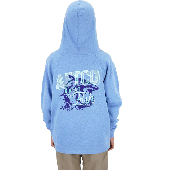 Aftco Youth Pacifico PO Hoodie - Pacific Blue Heather
