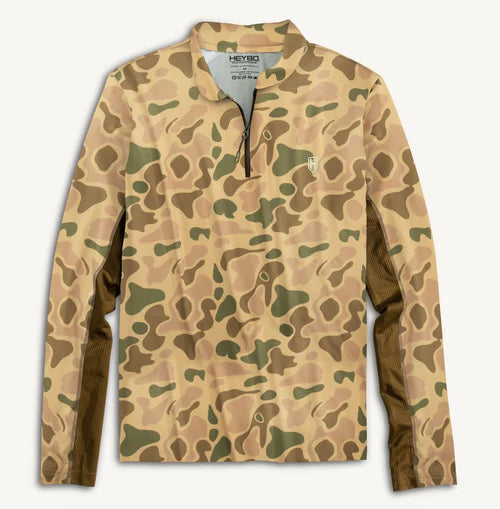 HeyBo Youth Wanderer Performance 1/4 Zip Old School Camo