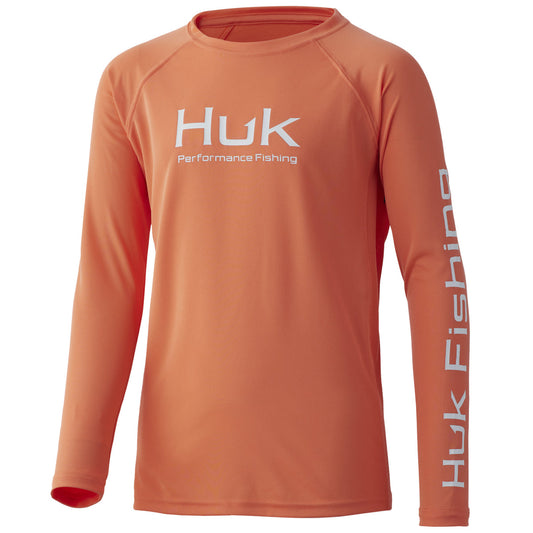 Huk Youth Pursuit L/S shirt Fresh Salmon