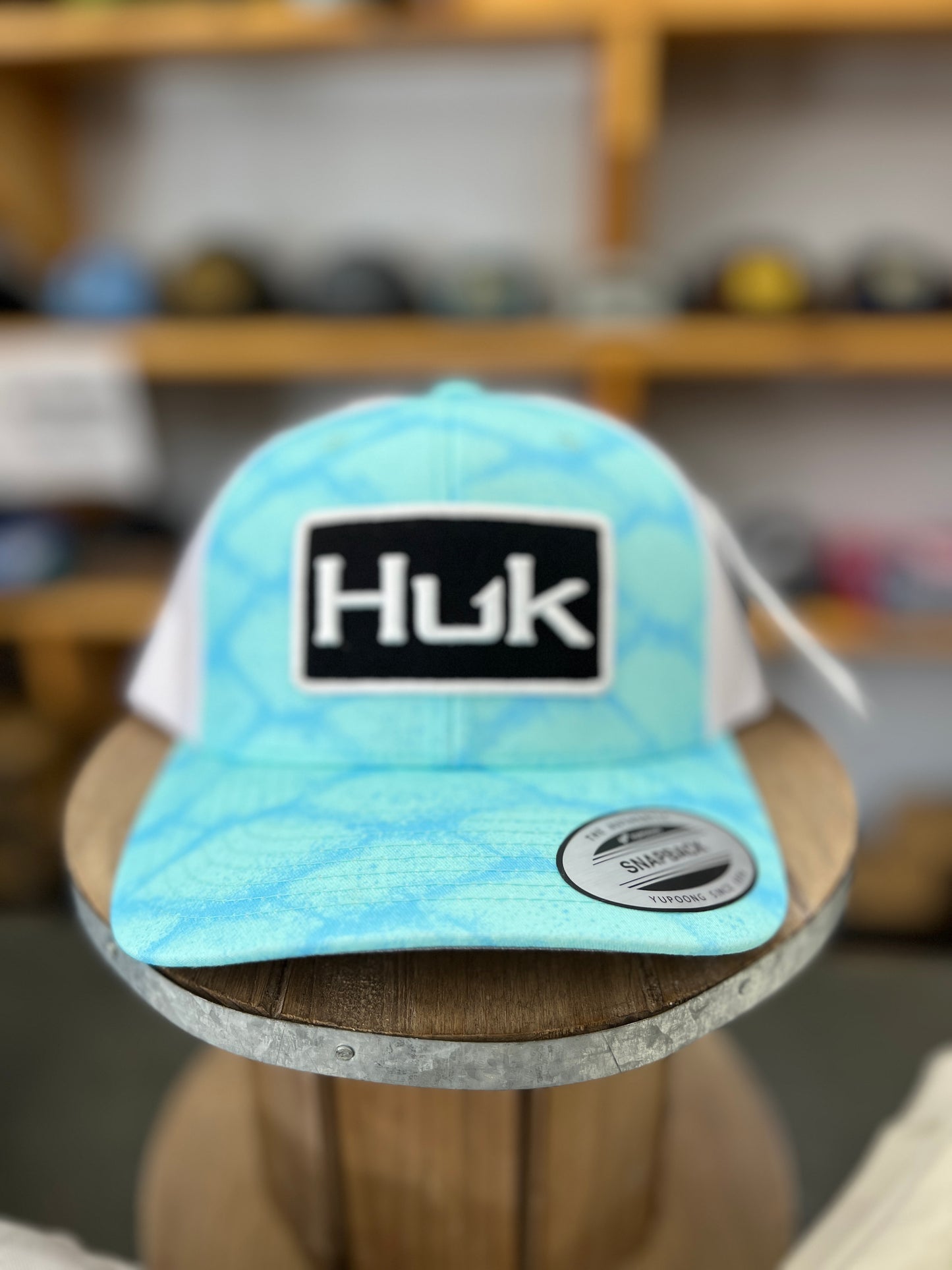 HUK Scale Dye Trucker Hat Beach Glass