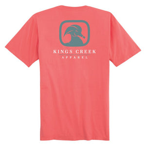 Kings Creek Logo SS Shirt- Coral