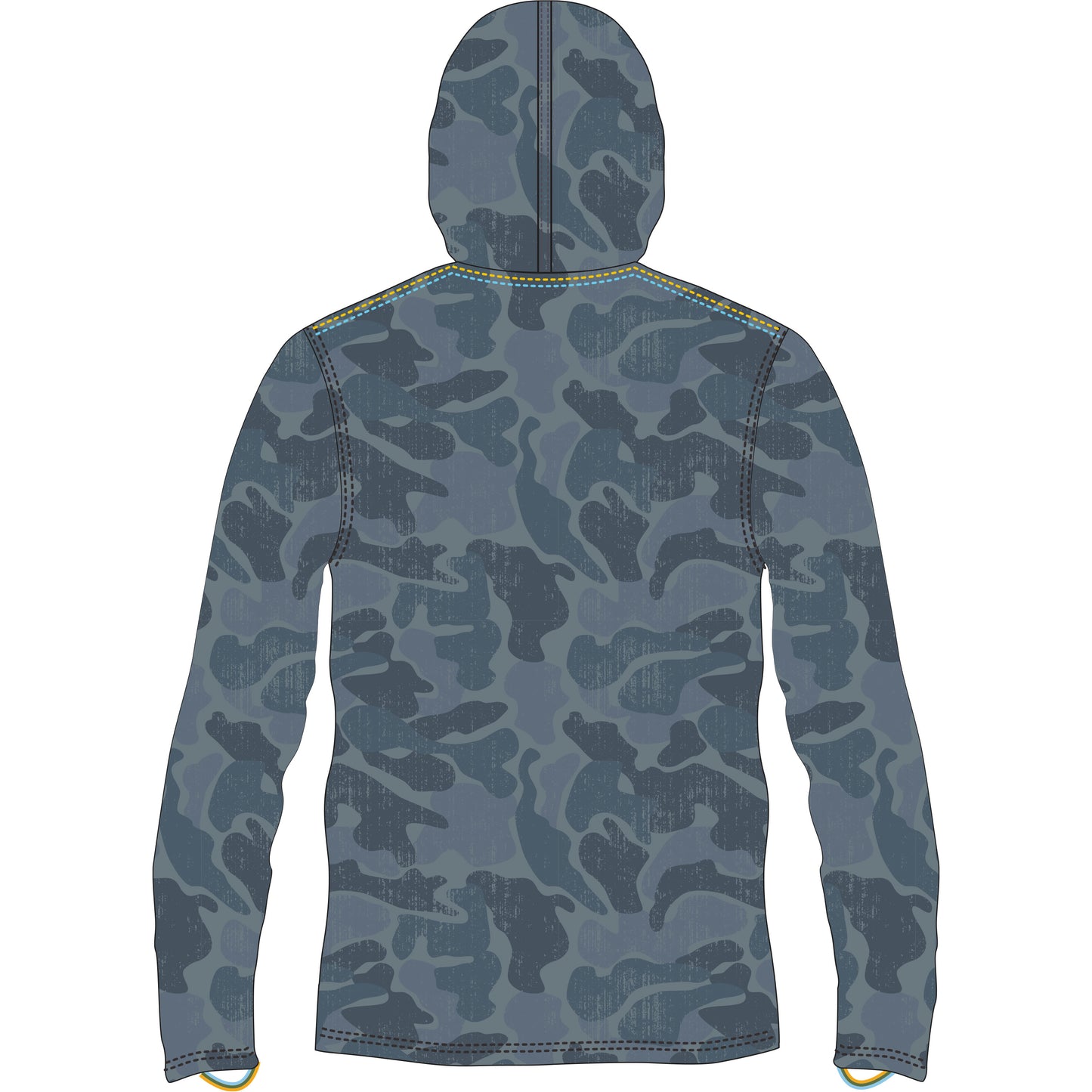 Marsh Wear Pamlico L/S Hood Camo Blue & Fossil