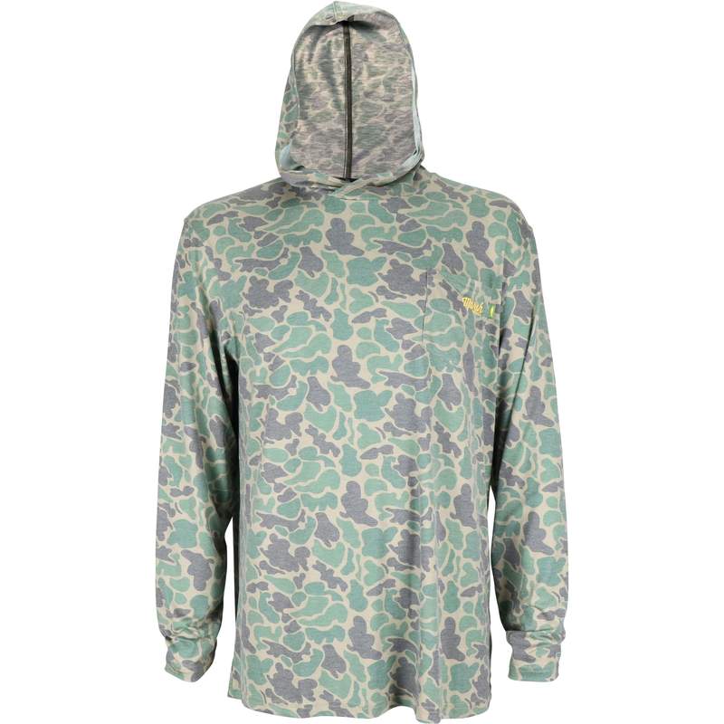 Marsh Wear Pamlico L/S Hood Camo Green & Gray