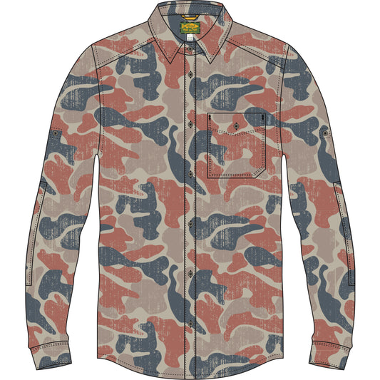 Marsh Wear Hagood L/S Khaki Copahee Camo Shirt