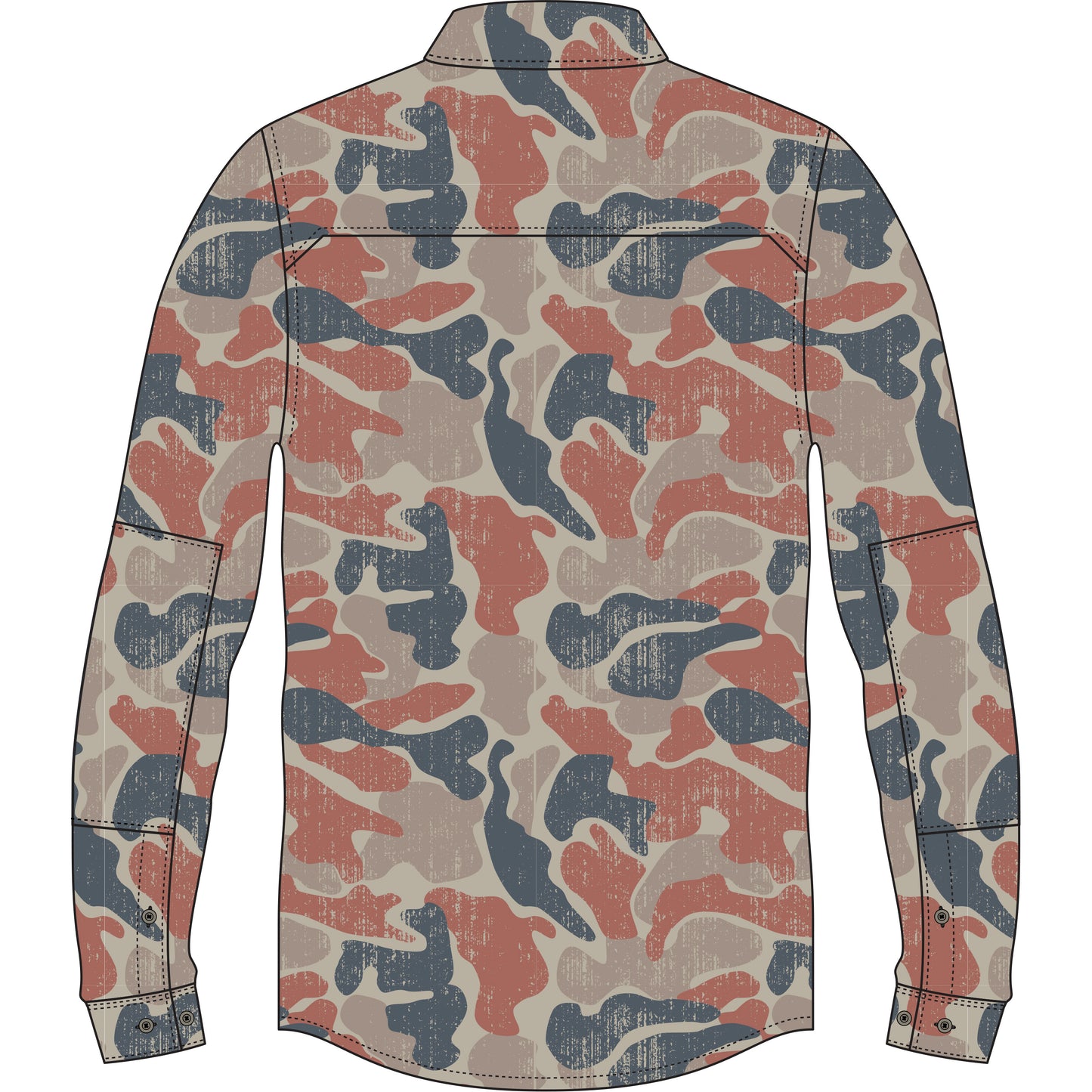 Marsh Wear Hagood L/S Khaki Copahee Camo Shirt