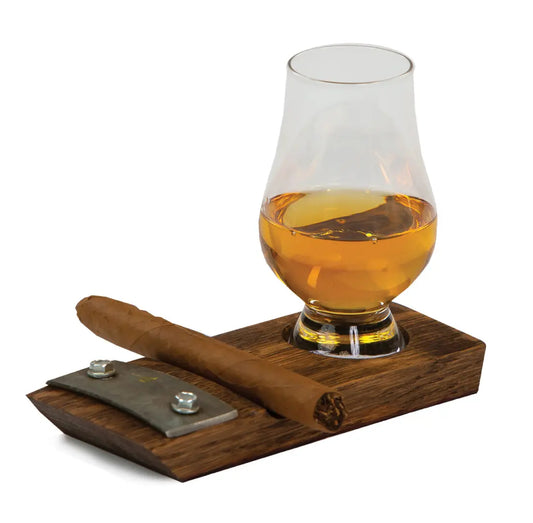 Oak and Olive Glen Cairn Whiskey & Cigar Coaster