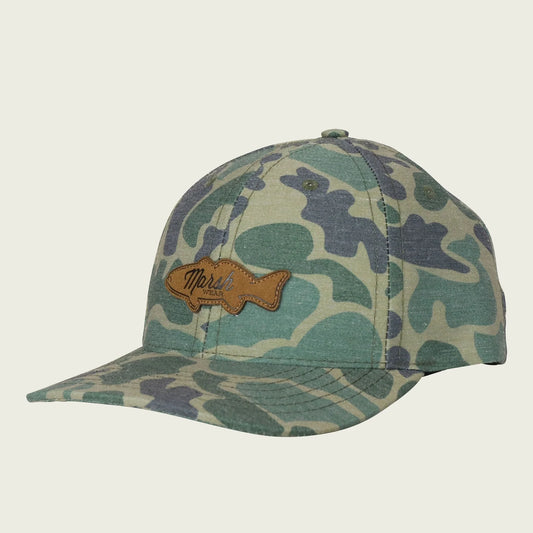 Marsh Wear Youth RR Leather Hat Green Camo