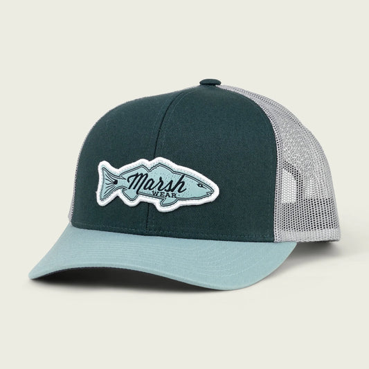 Marsh Wear Redfish Logo Trucker Steel