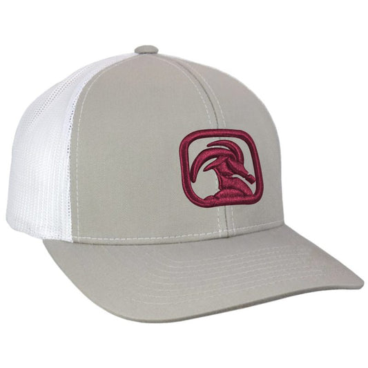 Kings Creek Logo Hat- Silver & Merlot