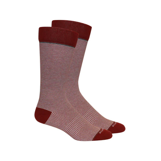 Brown Dog Stand Up Stripe Socks - Red/White