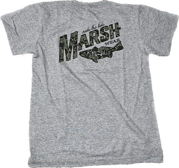 Marsh Wear Youth Sunrise Marsh SS Shirt- Athletic Heather