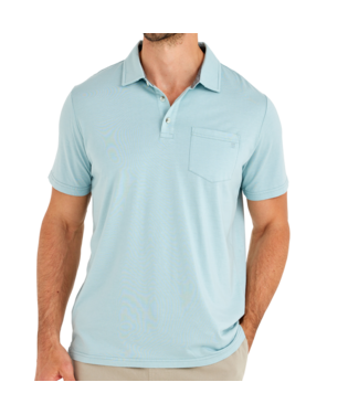 Free Fly Bamboo Heritage Polo Light Blue