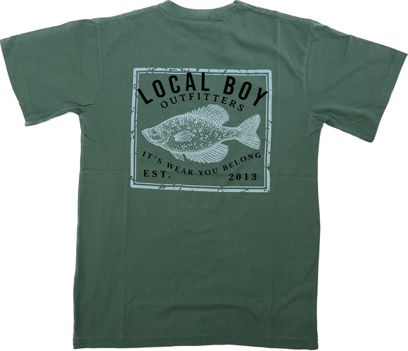Local Boy Holy Crappie S/S T Shirt Light Green