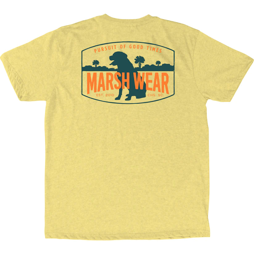 Marsh Wear Youth Dog Patch SS Shirt- Lemon Heather