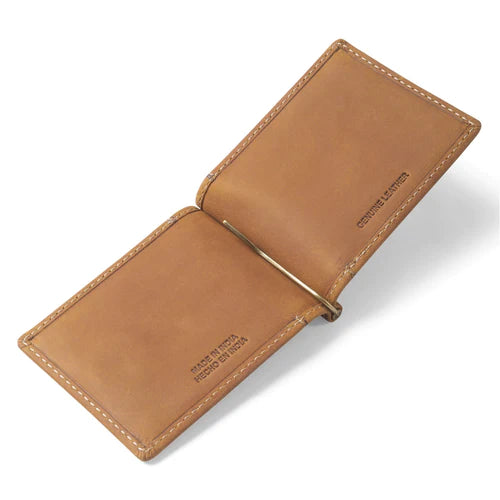 Heybo Leather Money Clip- Brown