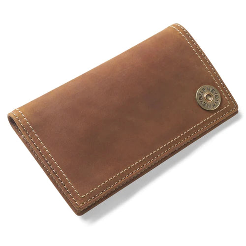 Heybo Leather Checkbook Wallet- Brown