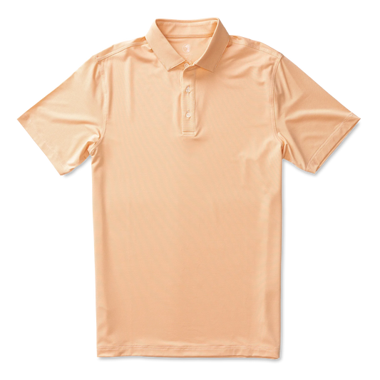 Duck Head Long Drive SS Stripe Polo Almost Apricot