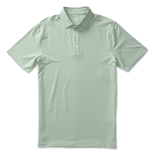 Duck Head Long Drive SS Stripe Polo Loden Green