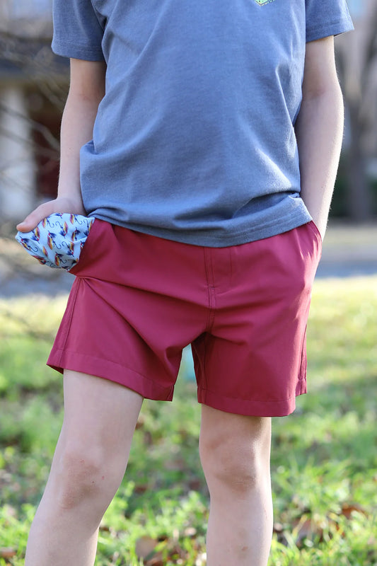 Burlebo Youth Everyday Shorts Earth Red- Fly Pocket