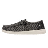Hey Dude Wendy Woven Zebra Black Stripe